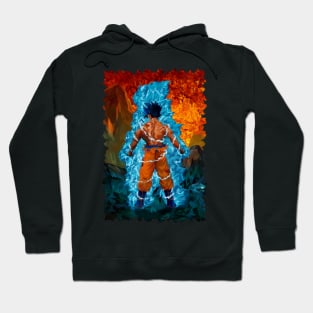 Blue Warrior abstract Hoodie